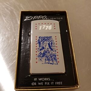 Zippo Slim Lighter "1776" Bicentennial collector